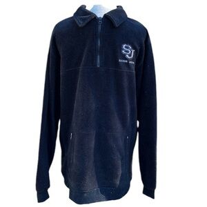 Sean John quarter zip fleece pullover, black,men’s size medium